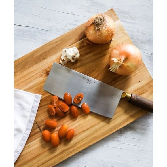 Lamson 8" Chinese Vegetable Cleaver with Walnut Handle Knife/ Pristine - Picture 3 of 9